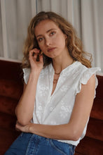 Load image into Gallery viewer, InApril 1986 white embroidered cotton top
