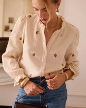 Load image into Gallery viewer, InApril 1986 cheesecloth embroidered shirt
