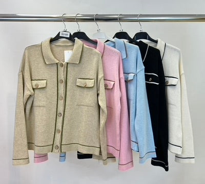 Alpini contrast button cardigan
