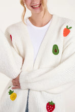 Load image into Gallery viewer, Embroidered fruit cardigan
