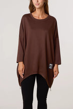 Load image into Gallery viewer, Plain oversized side zip sweatshirt
