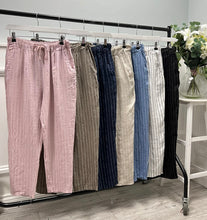 Load image into Gallery viewer, Linen pinstripe trouser
