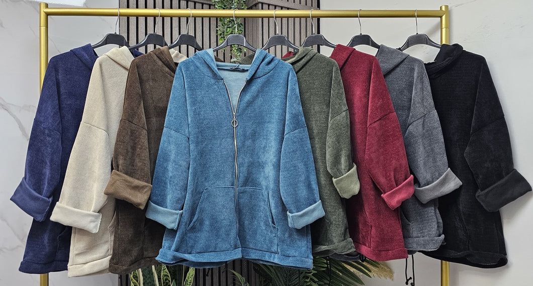Plain chenille hoody