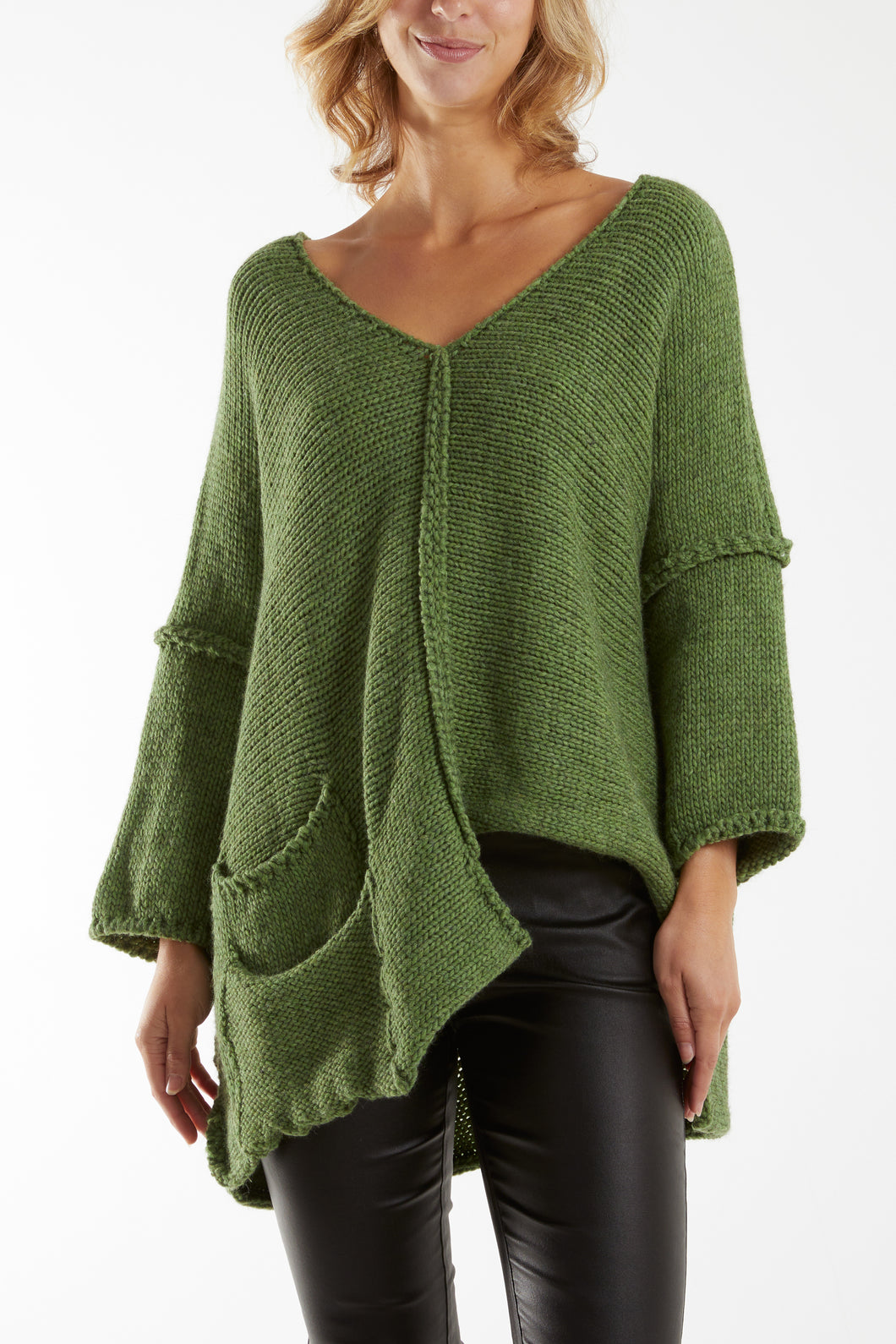 Asymmetric knit jumper