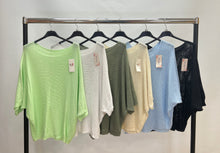 Load image into Gallery viewer, Mesh knit daisy keyhole top
