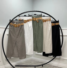 Load image into Gallery viewer, Linen belt skirt
