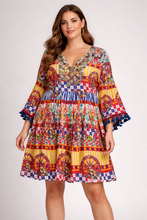 Load image into Gallery viewer, Embellished multicolour dress
