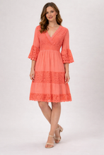 Load image into Gallery viewer, Lace crochet midi dress
