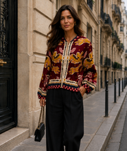 Load image into Gallery viewer, Panther print satin jacket
