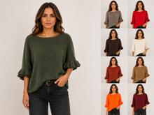 Load image into Gallery viewer, Frill sleeve jumper
