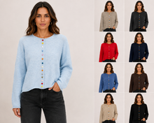 Load image into Gallery viewer, Multicolour button cardigan
