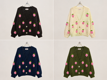 Load image into Gallery viewer, Rose crochet cardigan
