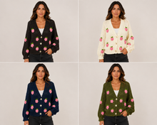 Load image into Gallery viewer, Rose crochet cardigan

