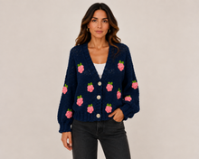 Load image into Gallery viewer, Rose crochet cardigan
