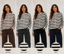 Load image into Gallery viewer, Soft knit stripe cardigan
