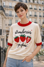 Load image into Gallery viewer, Strawberry embroidered jumper
