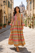 Load image into Gallery viewer, Aztec cotton maxi dress
