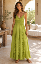 Load image into Gallery viewer, Cotton strap maxi dress
