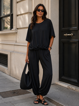 Load image into Gallery viewer, Short sleeve ribbed co-ord set
