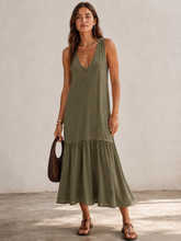 Load image into Gallery viewer, Stonewashed cotton maxi dress
