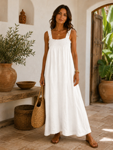 Load image into Gallery viewer, Linen shirred dress
