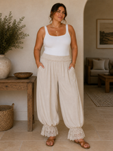 Load image into Gallery viewer, Lace bottom bloom trouser
