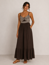 Load image into Gallery viewer, Embroidered strap dress
