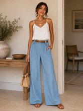 Load image into Gallery viewer, Denim belt trouser
