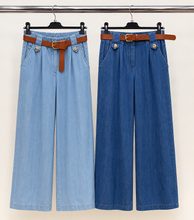 Load image into Gallery viewer, Denim belt trouser
