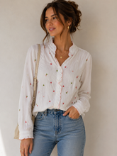Load image into Gallery viewer, Orice Paris heart embroidered shirt
