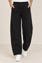 Load image into Gallery viewer, Denim barrel leg joggers
