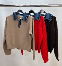 Load image into Gallery viewer, Graciela denim detail jumper
