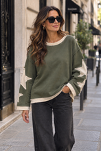 Load image into Gallery viewer, Star patch cotton sweatshirt
