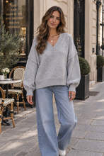 Load image into Gallery viewer, Knitted v-neck jumper
