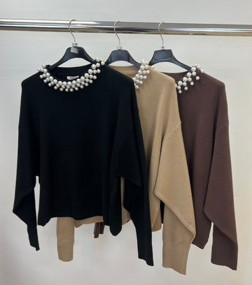 Pearl detail jumper