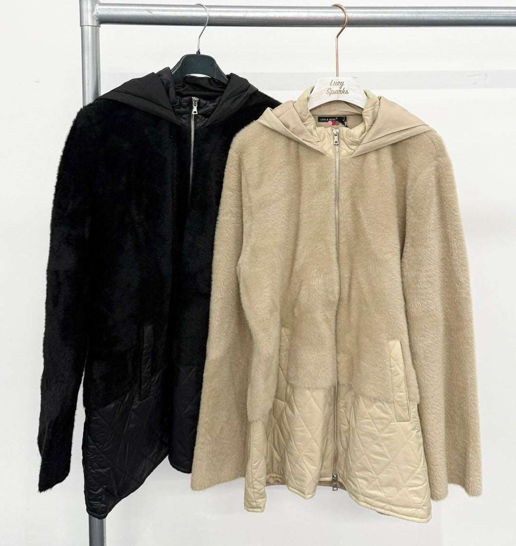 Quilted hood jacket