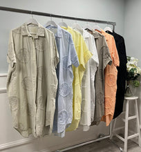 Load image into Gallery viewer, Cotton embroidered shirt dress

