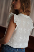 Load image into Gallery viewer, InApril 1986 white embroidered cotton top
