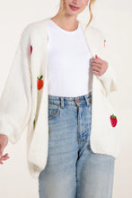 Load image into Gallery viewer, Embroidered fruit cardigan
