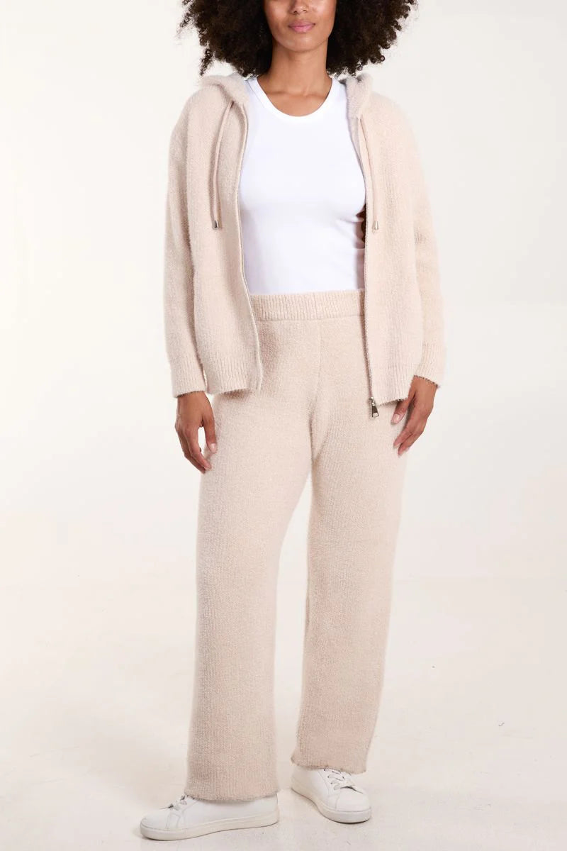 Fluffy zip loungewear set