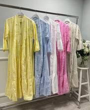Load image into Gallery viewer, Cotton flower embroidered maxi dress
