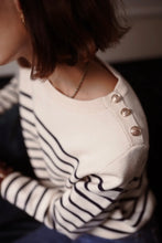 Load image into Gallery viewer, InApril 1986 breton stripe button jumper
