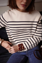 Load image into Gallery viewer, InApril 1986 breton stripe button jumper
