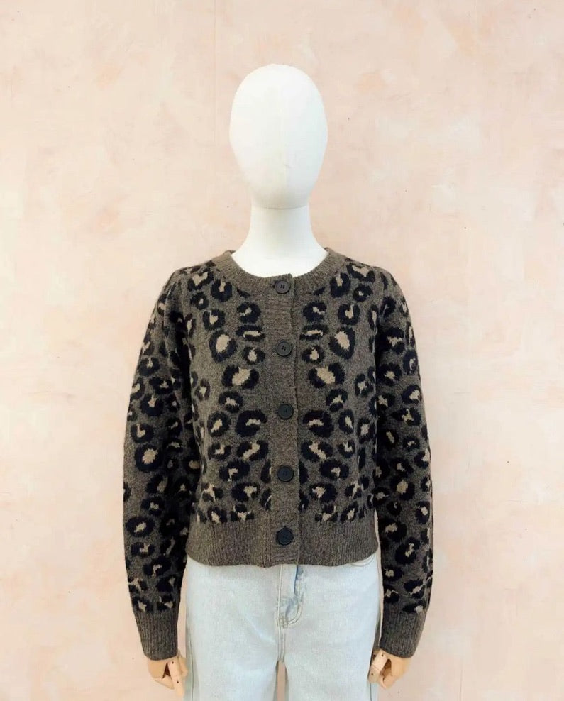 Lumine leopard print cardigan