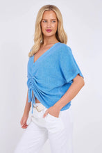Load image into Gallery viewer, Sugarbabe stonewashed linen rouched top
