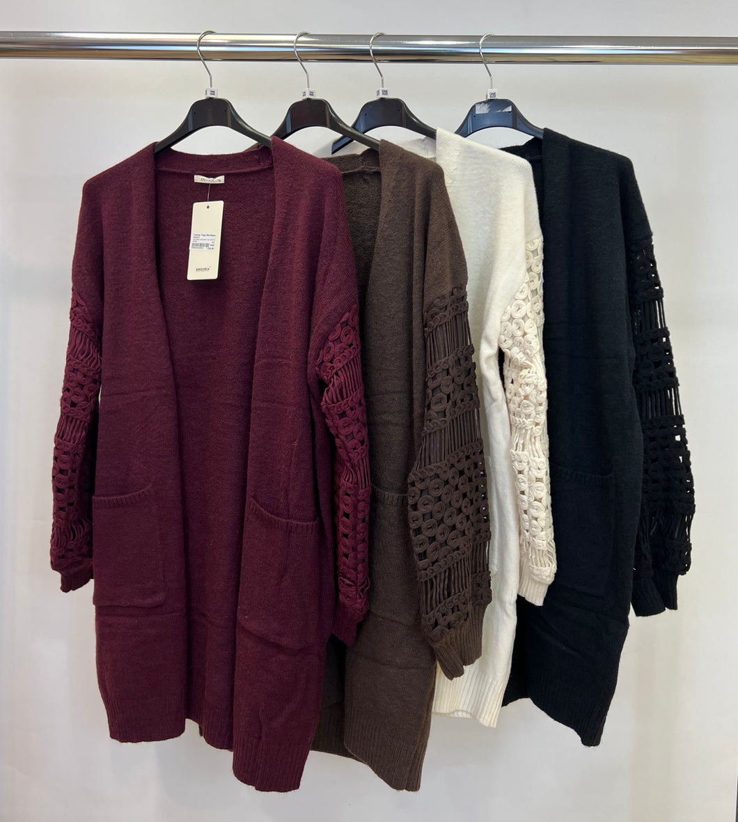 Enzoria crochet sleeve cardigan
