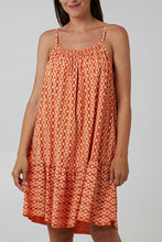 Load image into Gallery viewer, Printed strap mini dress
