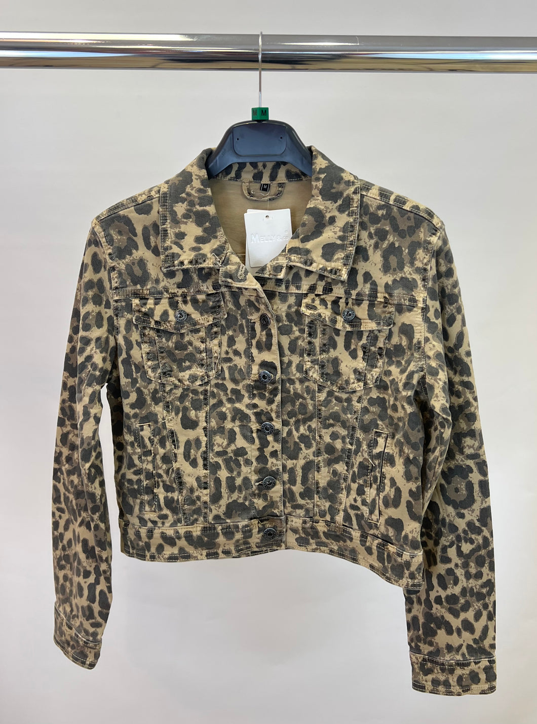 Melly leopard print denim jacket