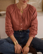 Load image into Gallery viewer, InApril 1986 crochet detail shirt
