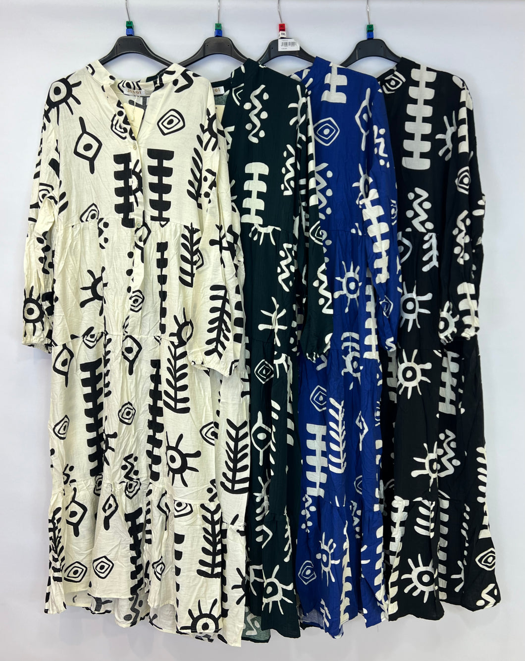 Abstract print oversized dress